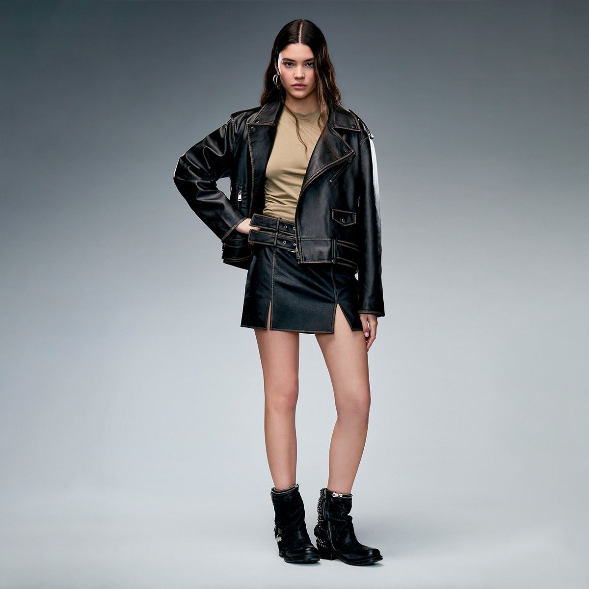 AMERICANINO - Chaqueta Cuero Effect Mujer Americanino