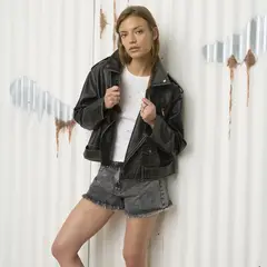 AMERICANINO - Chaqueta Cuero Effect Mujer