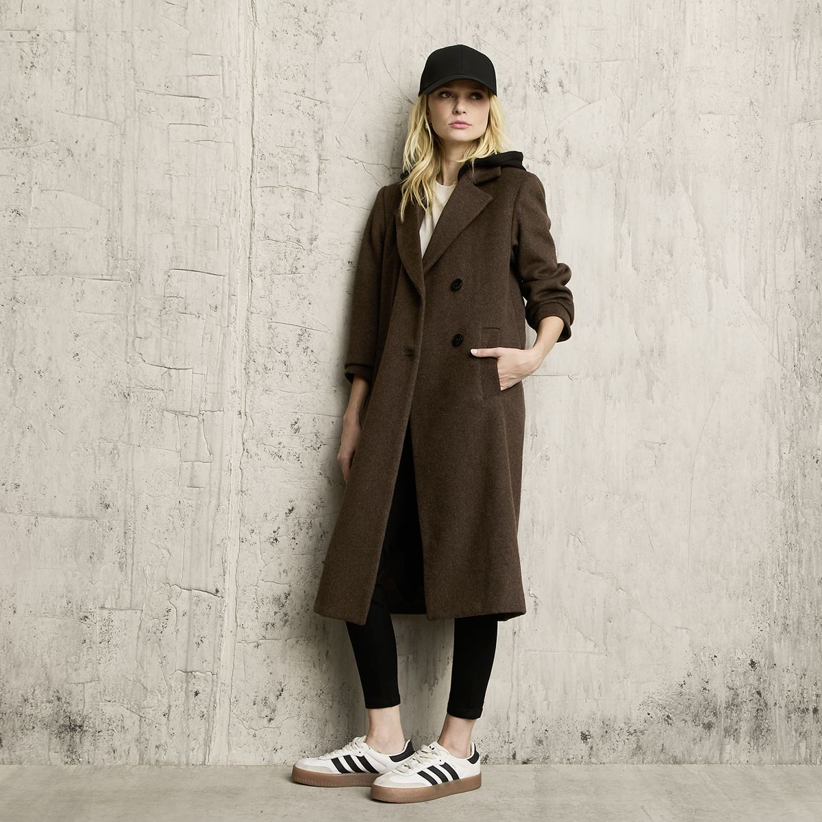 AMERICANINO - Abrigo Lana Gorro Desmontable Mujer Americanino