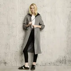 AMERICANINO - Abrigo Lana Gorro Desmontable Mujer