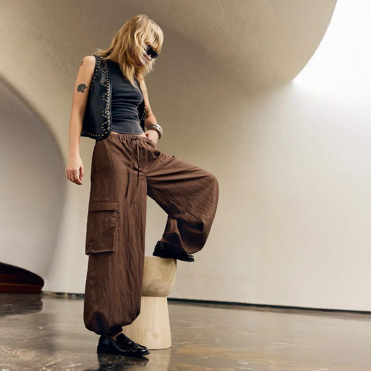 AMERICANINO - Pantalón Balloon Mujer Americanino