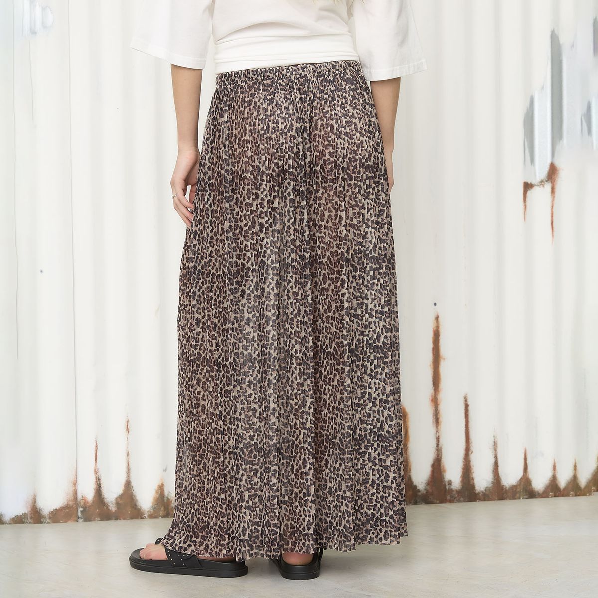 AMERICANINO - Falda Acampanada Maxi Tiro Alto Mujer Americanino