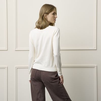 Imagen 2 del producto Chaleco Manga Larga Mujer Cuello Redondo Liso