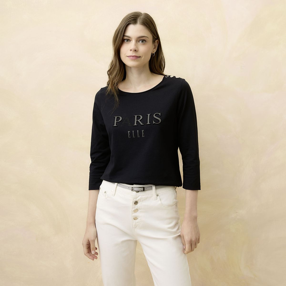 ELLE - Polera Algodón Mujer Elle