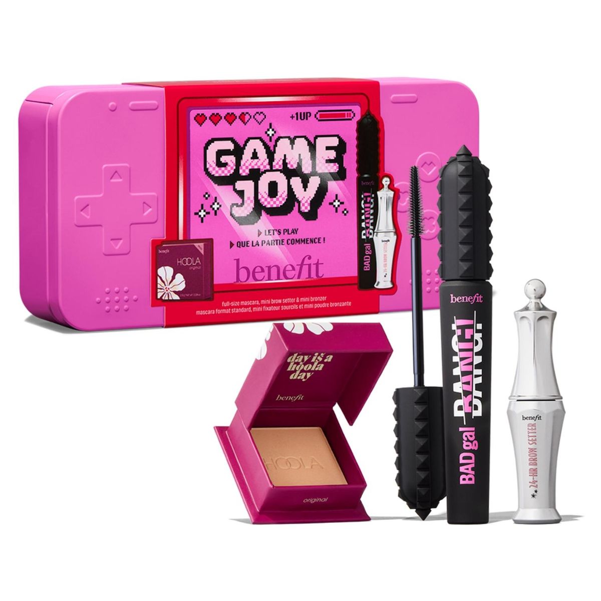 BENEFIT - Kit Gamejoy: Bronzer Hoola + Máscara Badgal Bang! + 24Hr Brow Setter Benefit