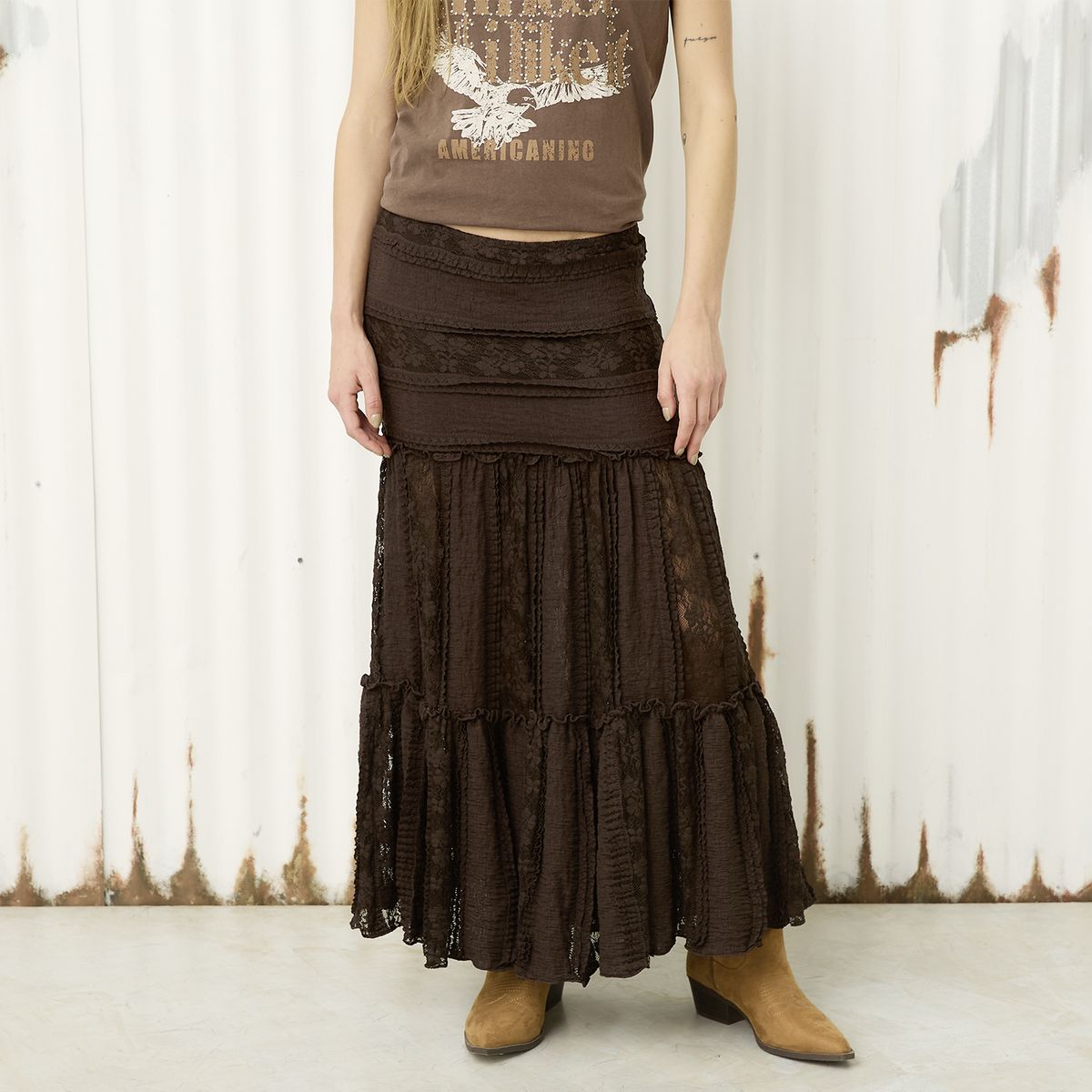 AMERICANINO - Falda Maxi Mujer Americanino