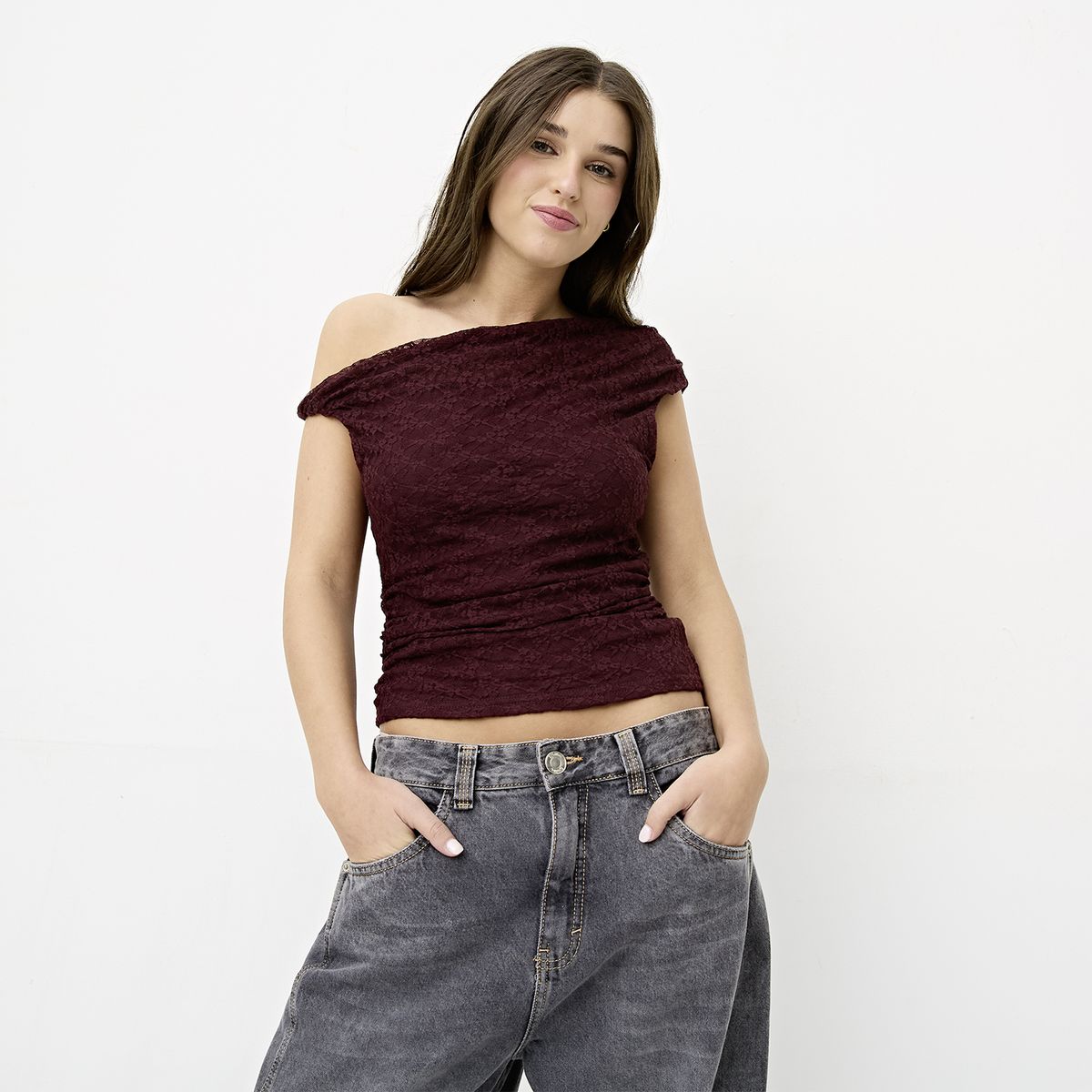 SYBILLA - Polera Encaje Mujer Sybilla