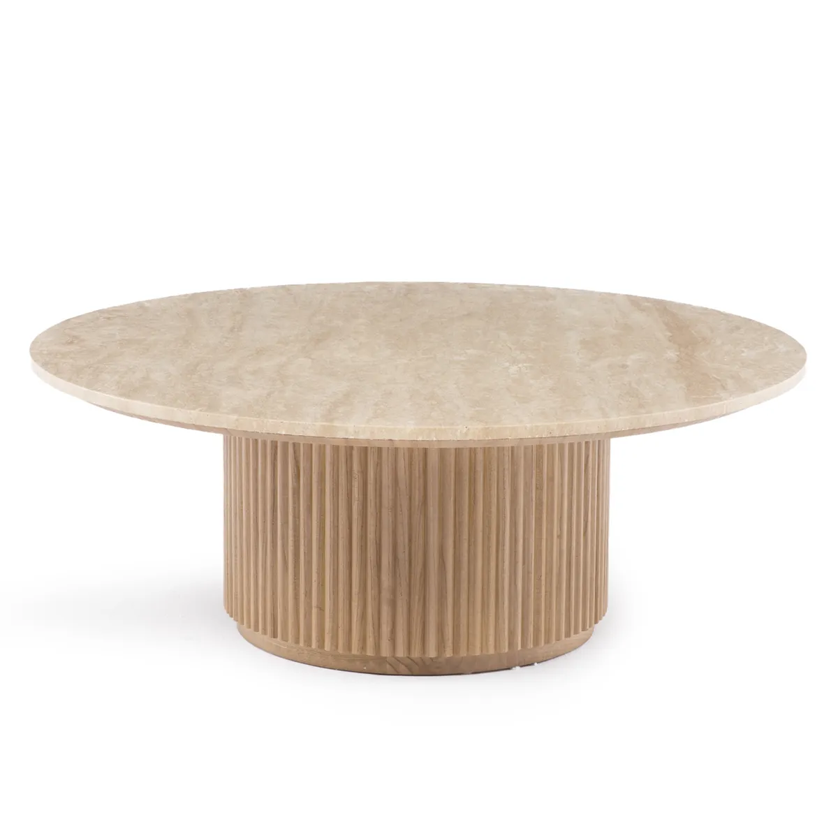 BASEMENT HOME - Mesa De Centro Victoria Travertino Basement Home