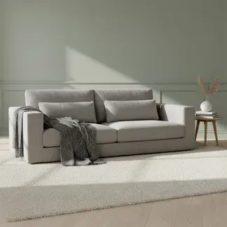 BASEMENT HOME - Sofá 3 Cuerpos Stella Taupe