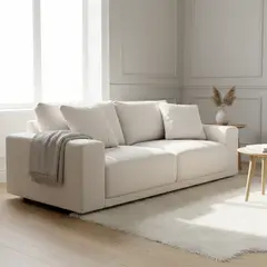 BASEMENT HOME - Sofá 3 Cuerpos Amalfi Beige