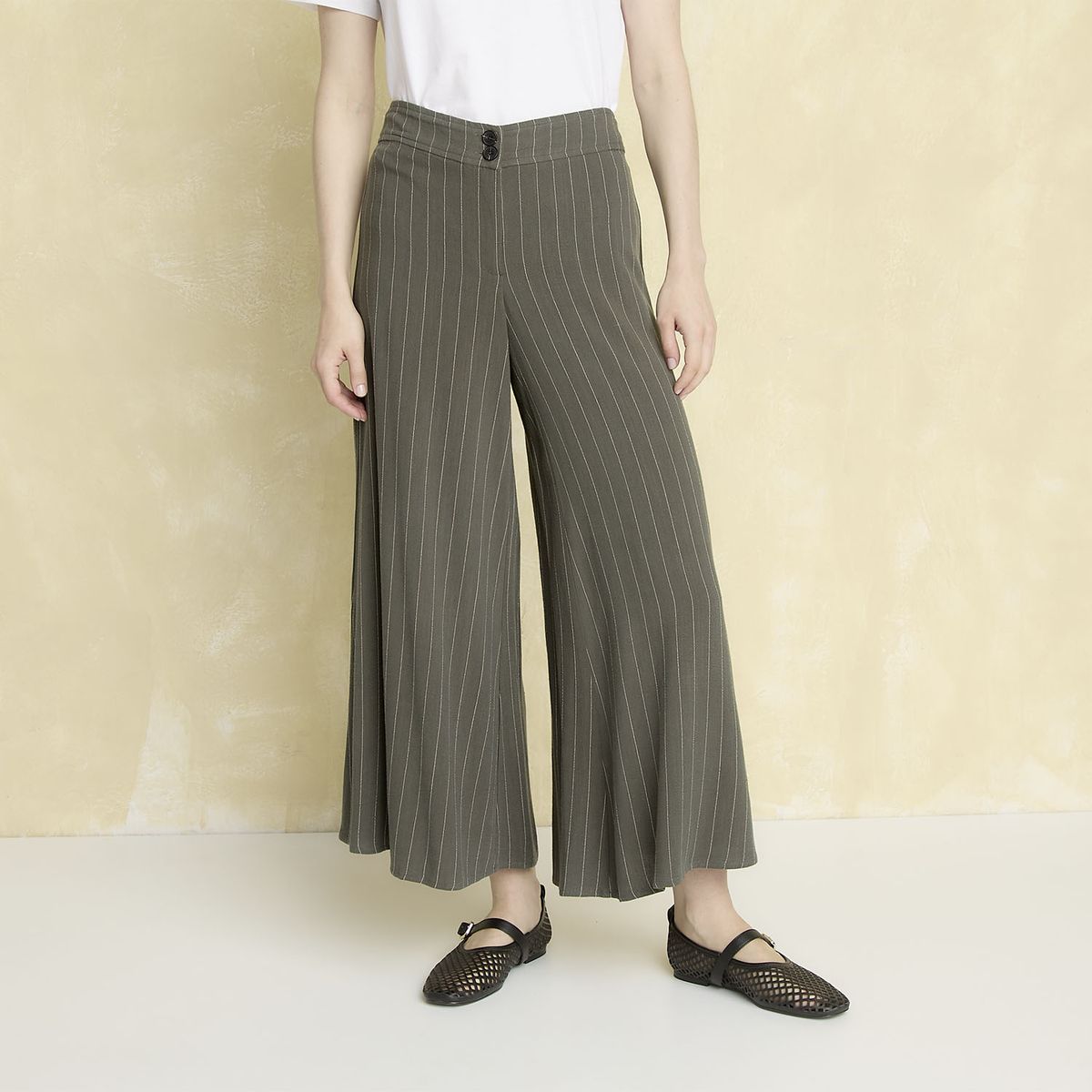 UNIVERSITY CLUB - Pantalón Classic Fit Tiro Alto Mujer University Club