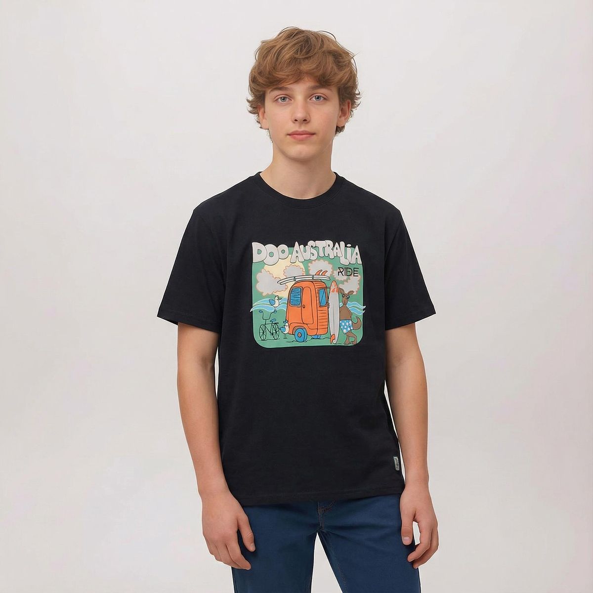 DOO AUSTRALIA - Polera Manga Corta Algodón Niño Doo Australia