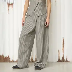 AMERICANINO - Pantalón Baggy Tiro Alto Mujer