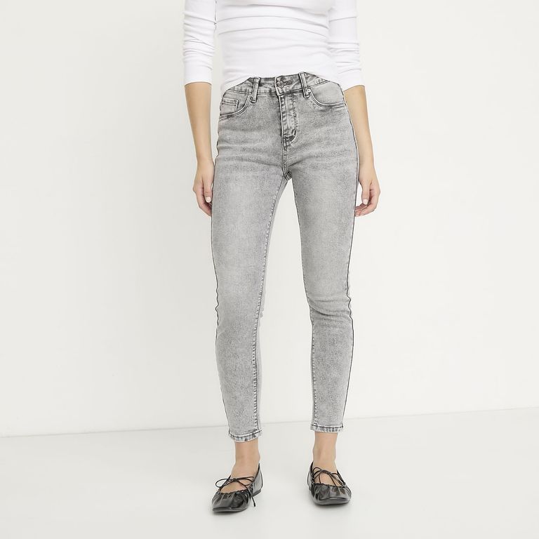 Jeans Skinny Tiro Alto Mujer