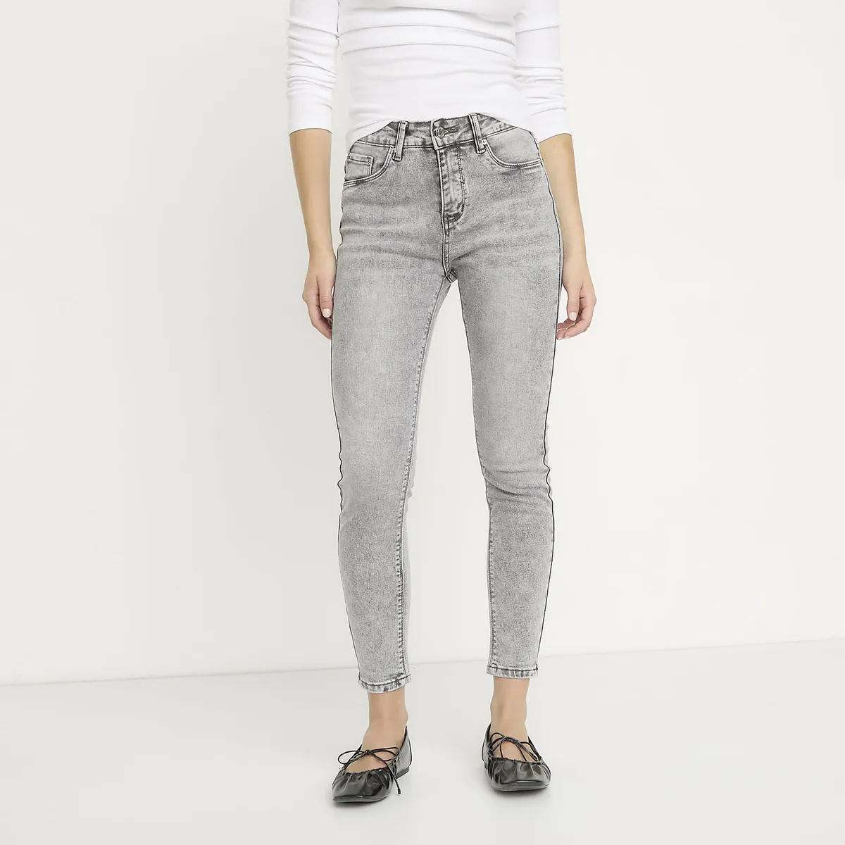 SYBILLA - Jeans Skinny Tiro Alto Mujer Sybilla