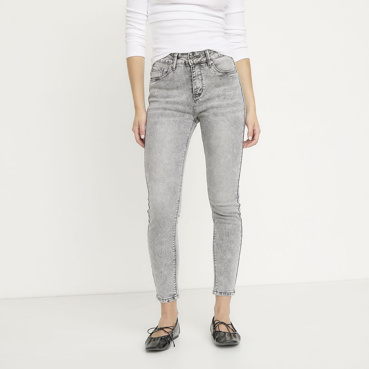 SYBILLA - Jeans Skinny Tiro Alto Mujer Sybilla