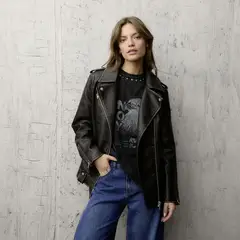 AMERICANINO - Chaqueta Cuero Effect Mujer