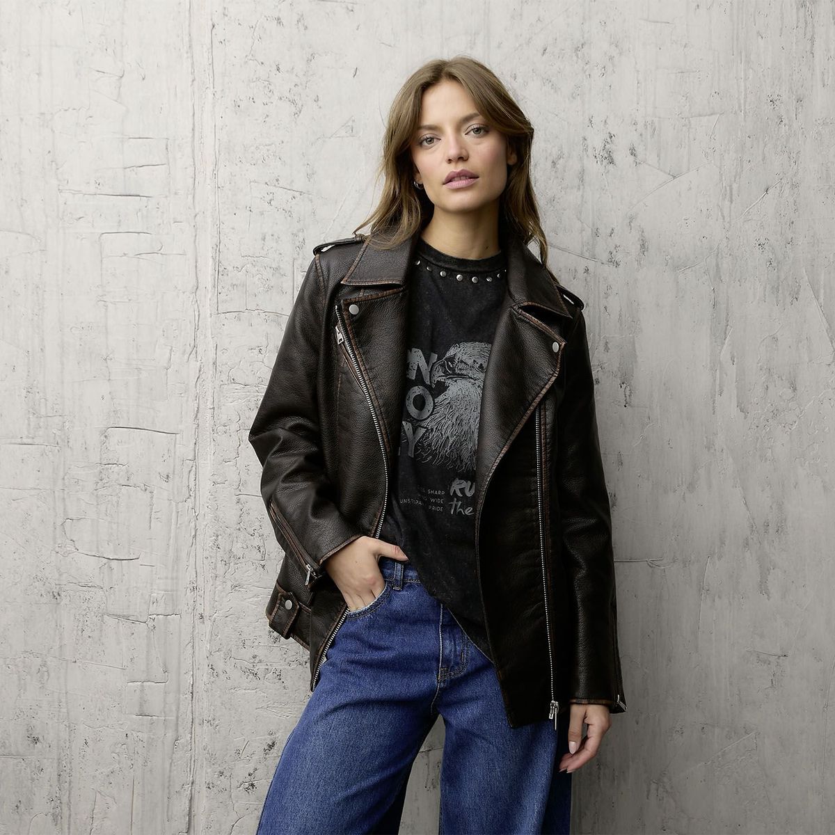 AMERICANINO - Chaqueta Cuero Effect Mujer Americanino