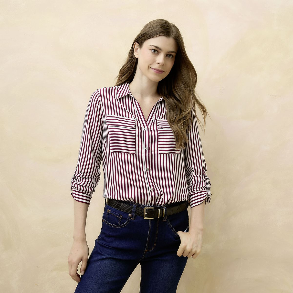 ELLE - Blusa Manga Larga Mujer Elle