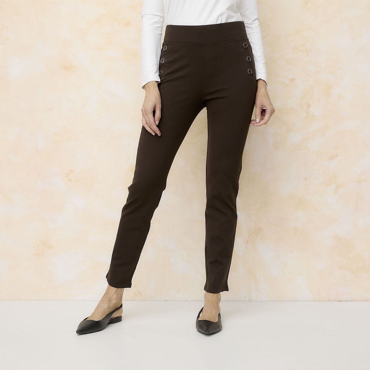 S COCCI - Calza Botones Tiro Alto Mujer S.Cocci