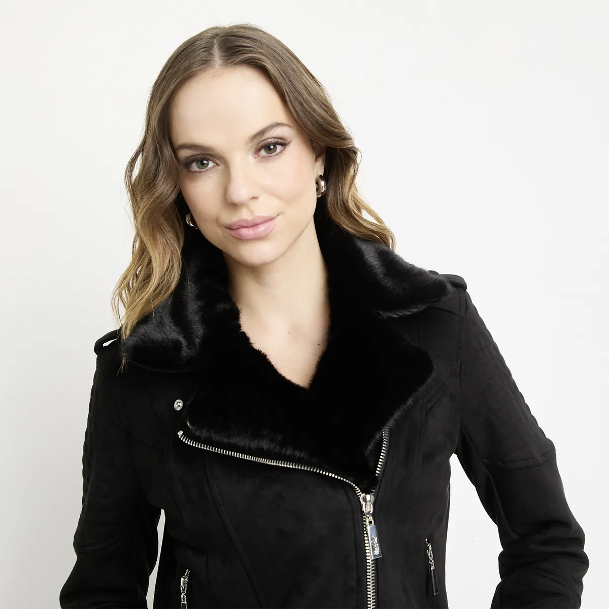 MOSSIMO - Chaqueta Cuello Pelo Mujer Mossimo