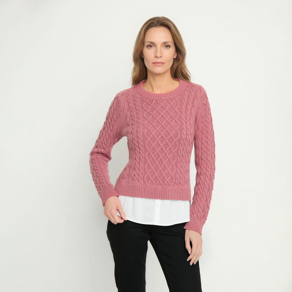 NEWPORT - Sweater Combinado Mujer Newport