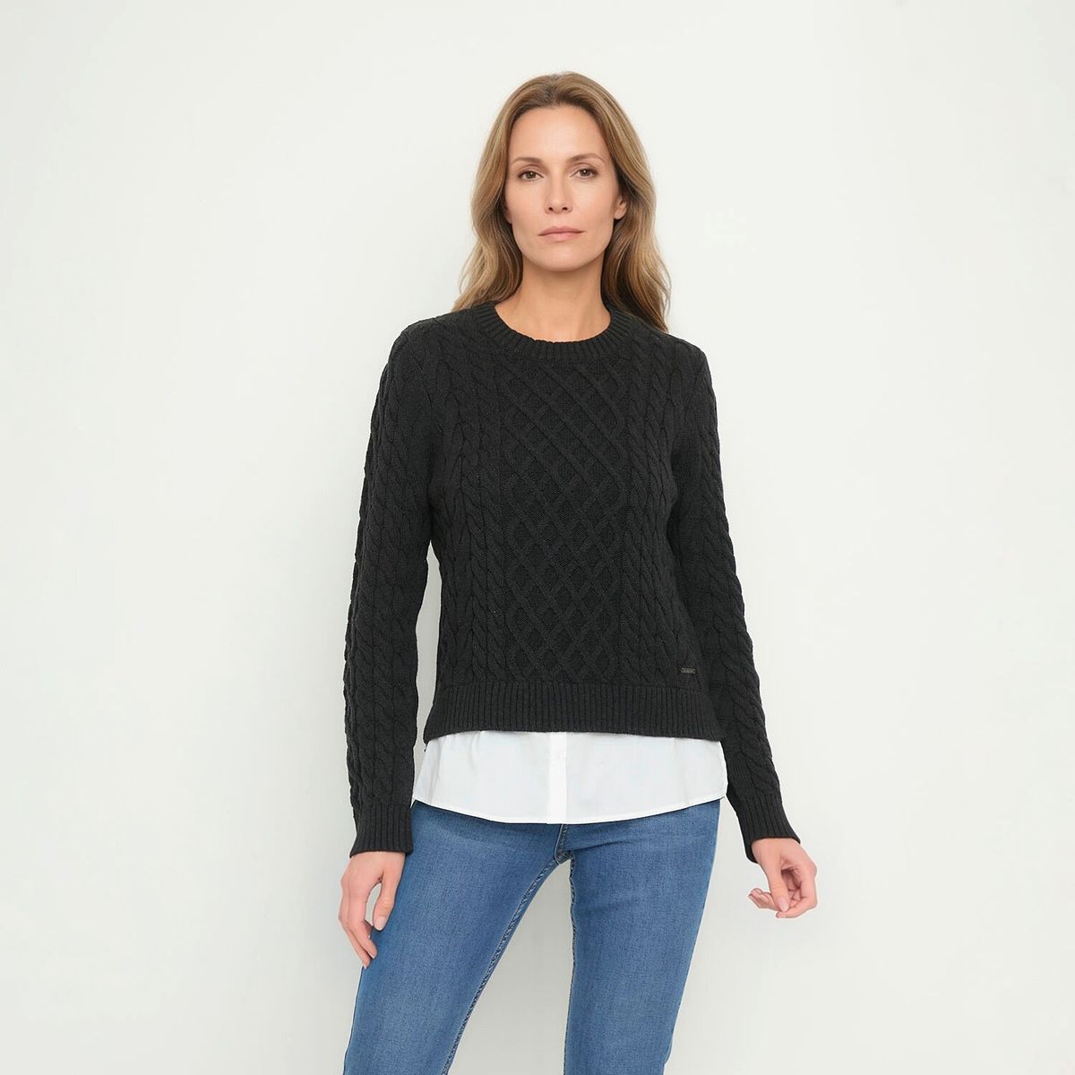 NEWPORT - Sweater Combinado Mujer Newport