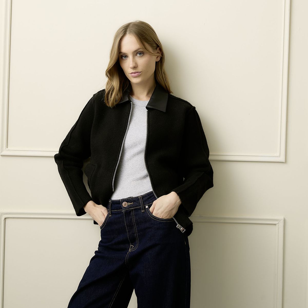 BASEMENT - Chaqueta Tejida Mujer Basement