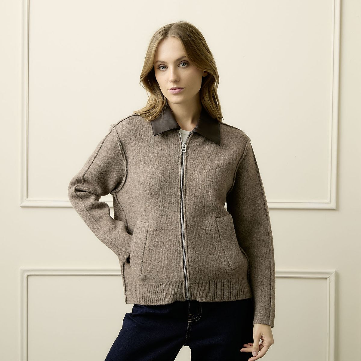 BASEMENT - Chaqueta Tejida Mujer Basement
