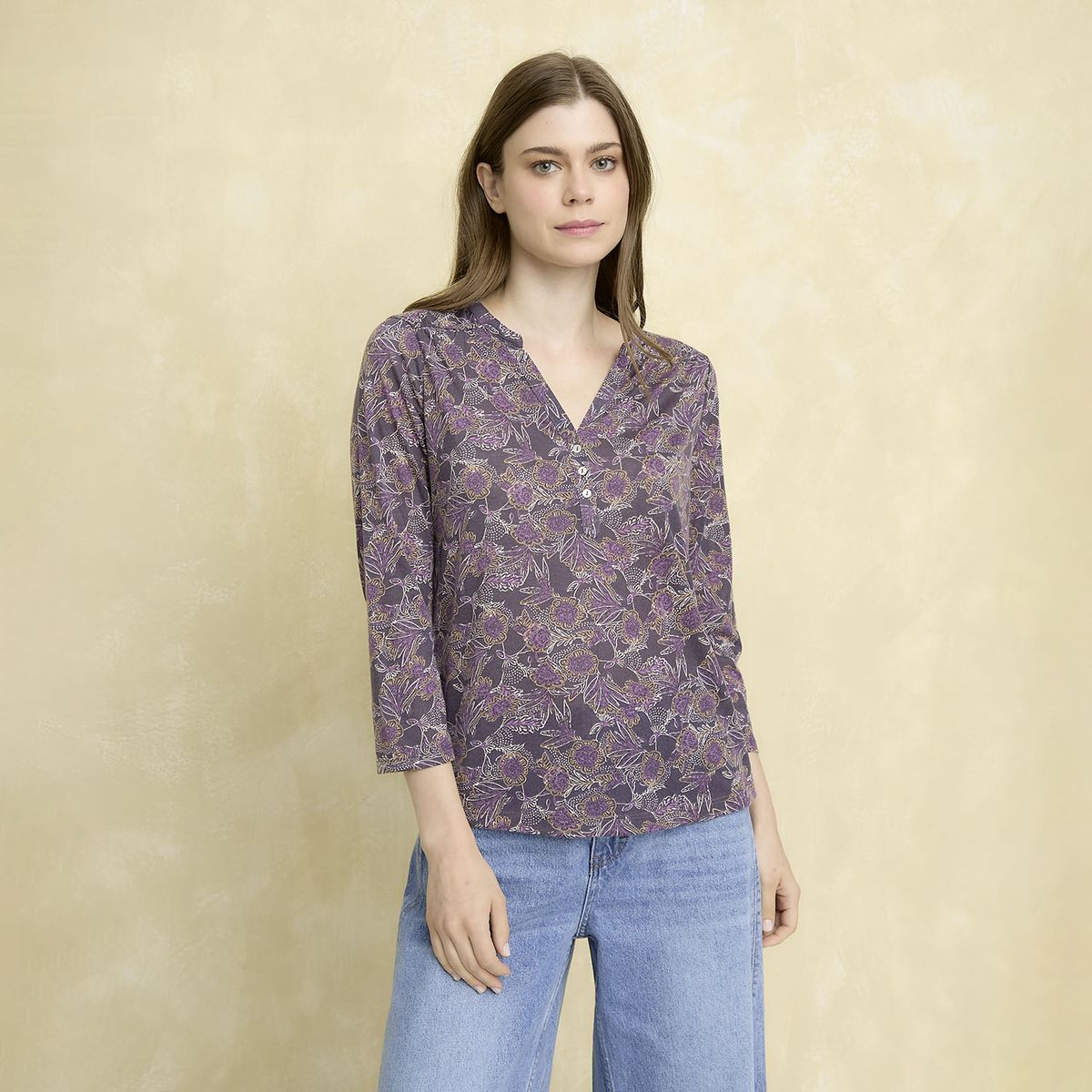 UNIVERSITY CLUB - Polera Mujer University Club Manga 3/4 Casual