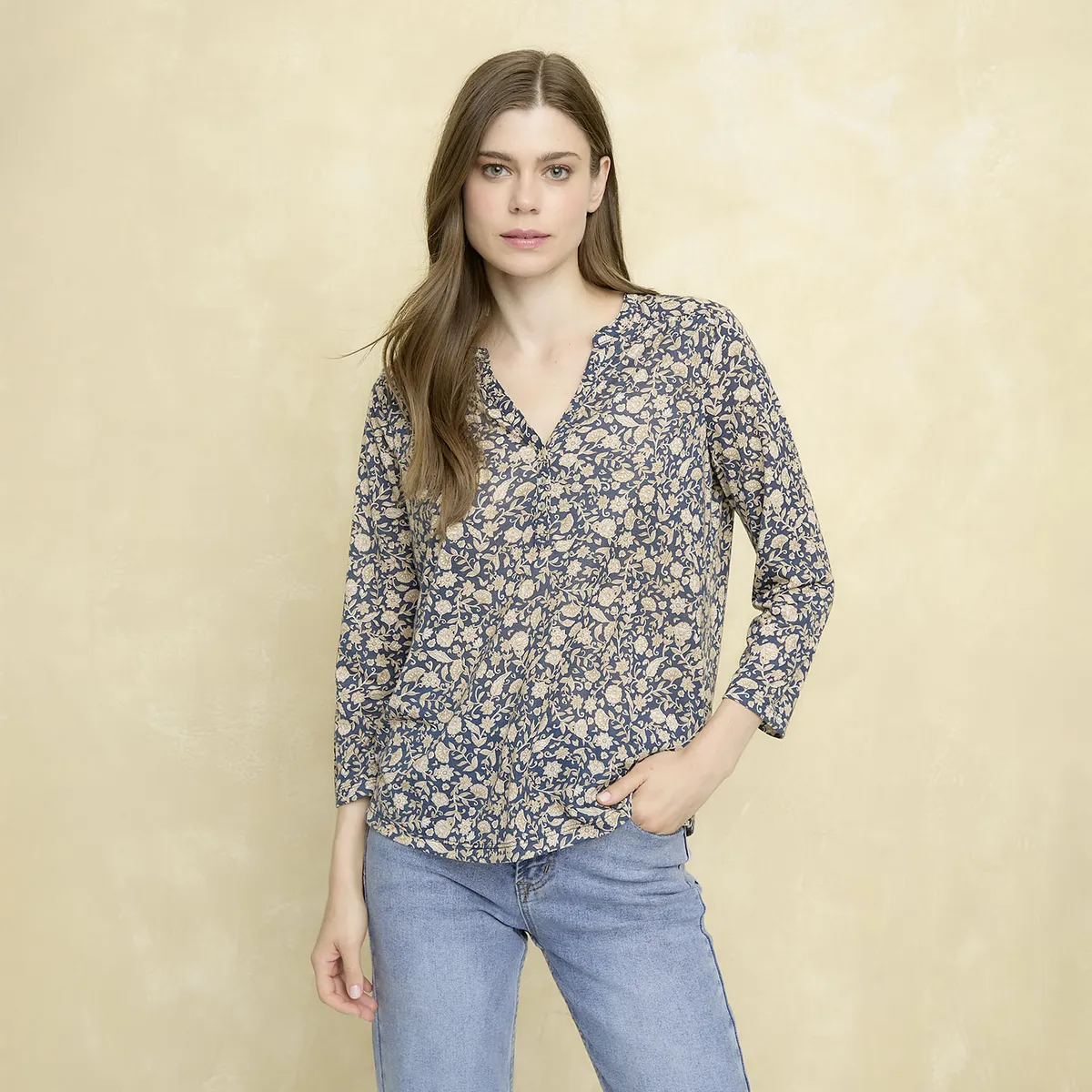 UNIVERSITY CLUB - Polera Mujer University Club Manga 3/4 Casual