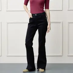 BASEMENT - Jeans Flare Tiro Alto Mujer