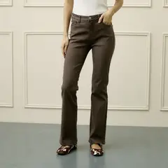 BASEMENT - Jeans Flare Tiro Alto Mujer