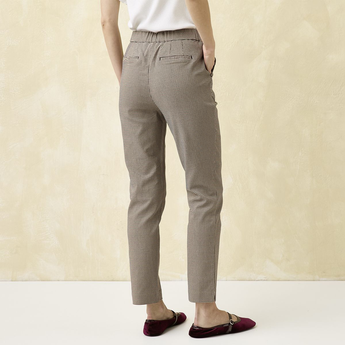 UNIVERSITY CLUB - Pantalón Viscosa Straight Tiro Alto Mujer University Club