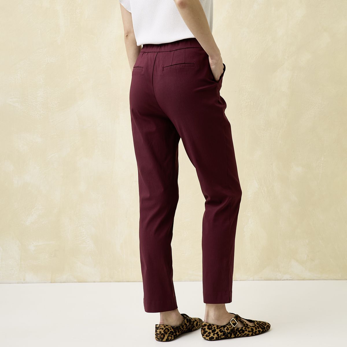 UNIVERSITY CLUB - Pantalón Viscosa Straight Tiro Alto Mujer University Club