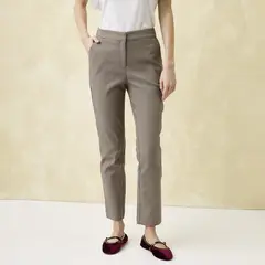 UNIVERSITY CLUB - Pantalón Viscosa Straight Tiro Alto Mujer