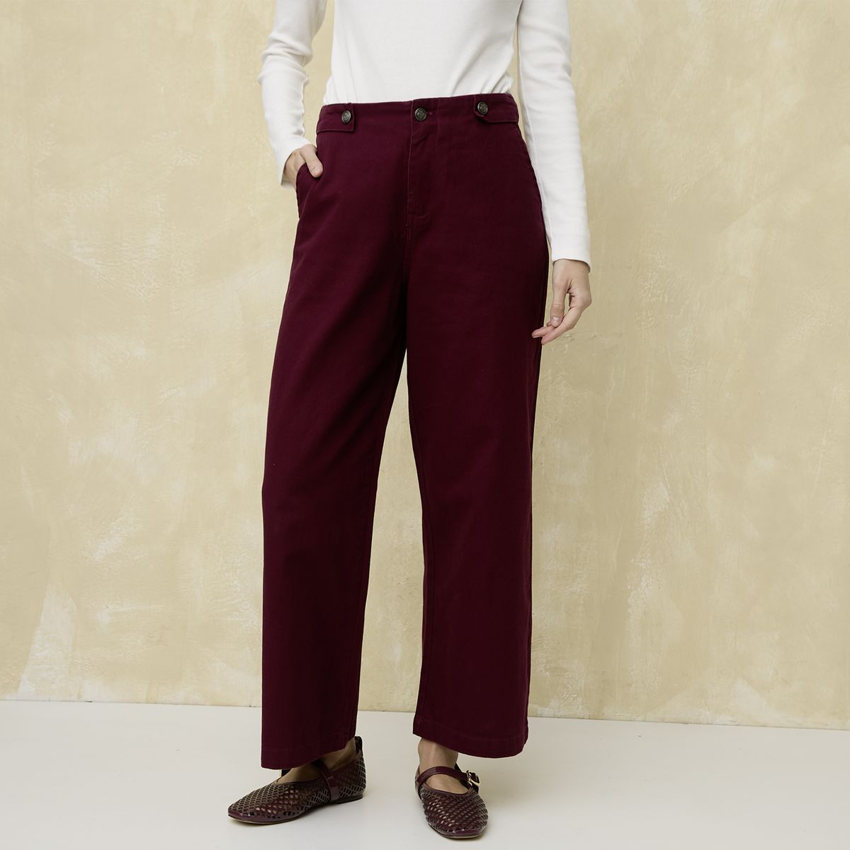 UNIVERSITY CLUB - Jeans Wide Leg Tiro Alto Mujer University Club
