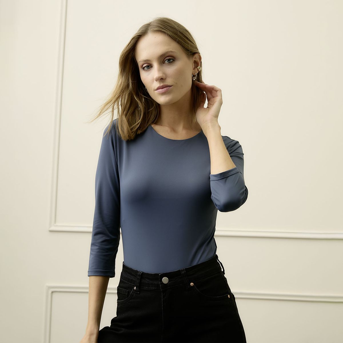 BASEMENT - Body Manga 3/4 Basement Mujer Lycra Cuello Redondo