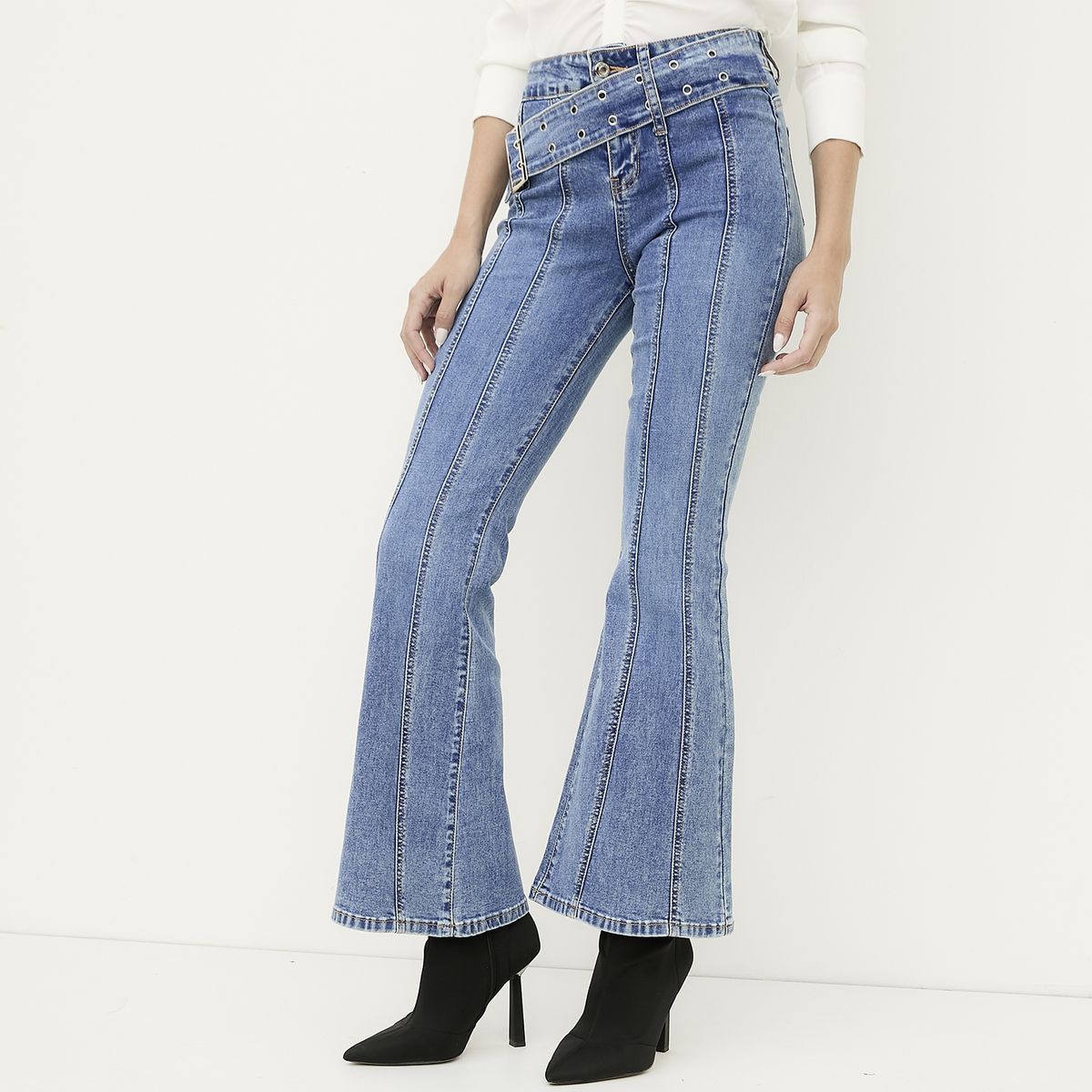 MOSSIMO - Jeans Flare Mujer Mossimo