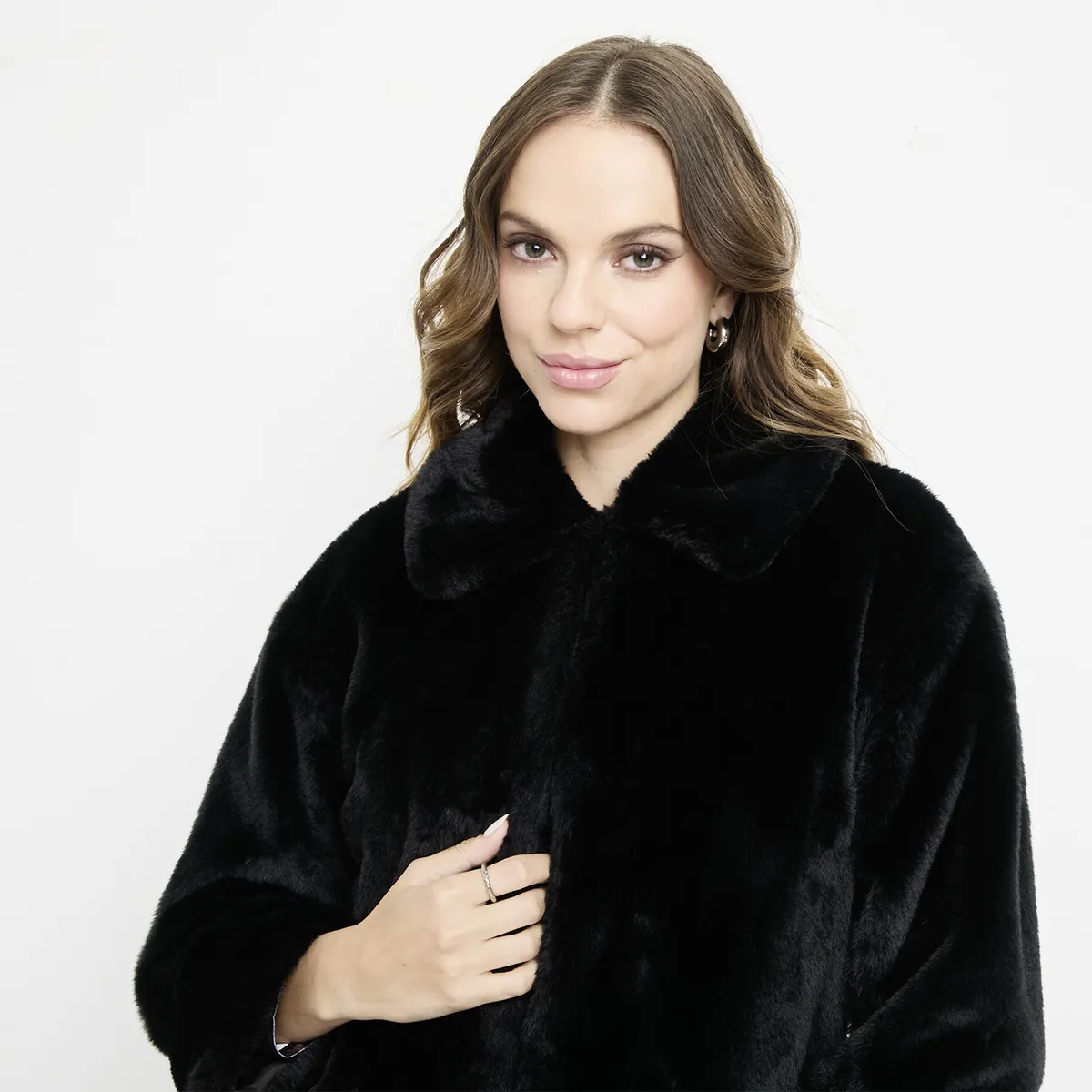 MOSSIMO - Abrigo Efecto Pelo Mujer Mossimo
