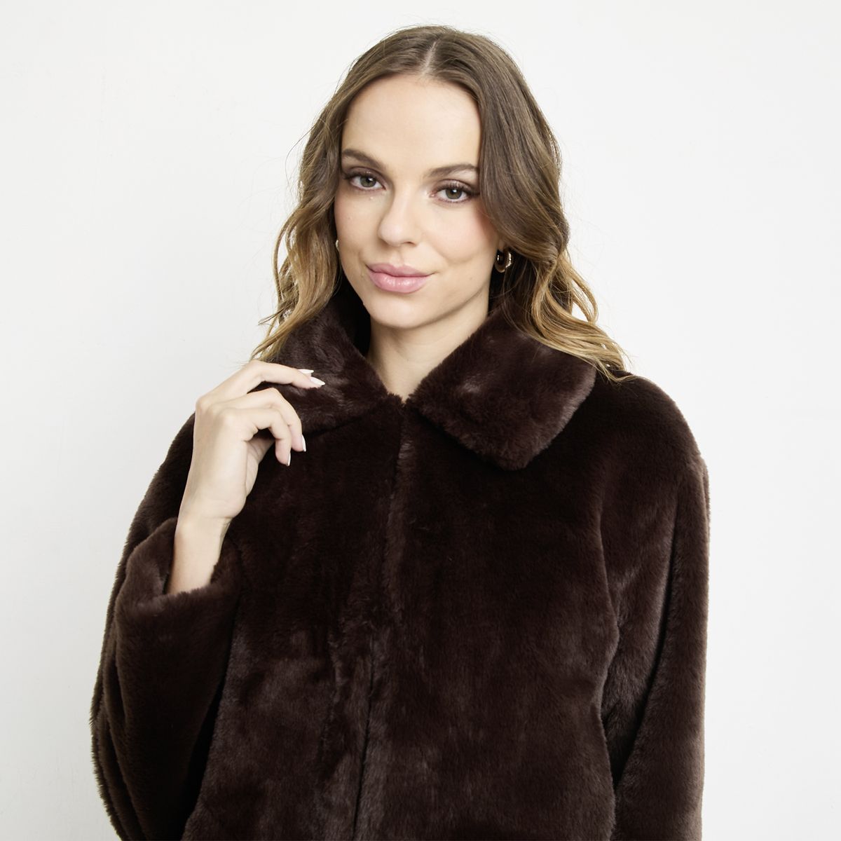 MOSSIMO - Abrigo Efecto Pelo Mujer Mossimo