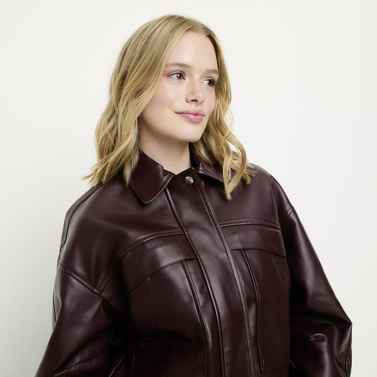 SYBILLA - Chaqueta Cuero Effect Mujer Sybilla