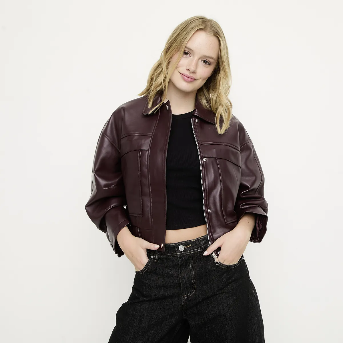 SYBILLA - Chaqueta Cuero Effect Mujer Sybilla