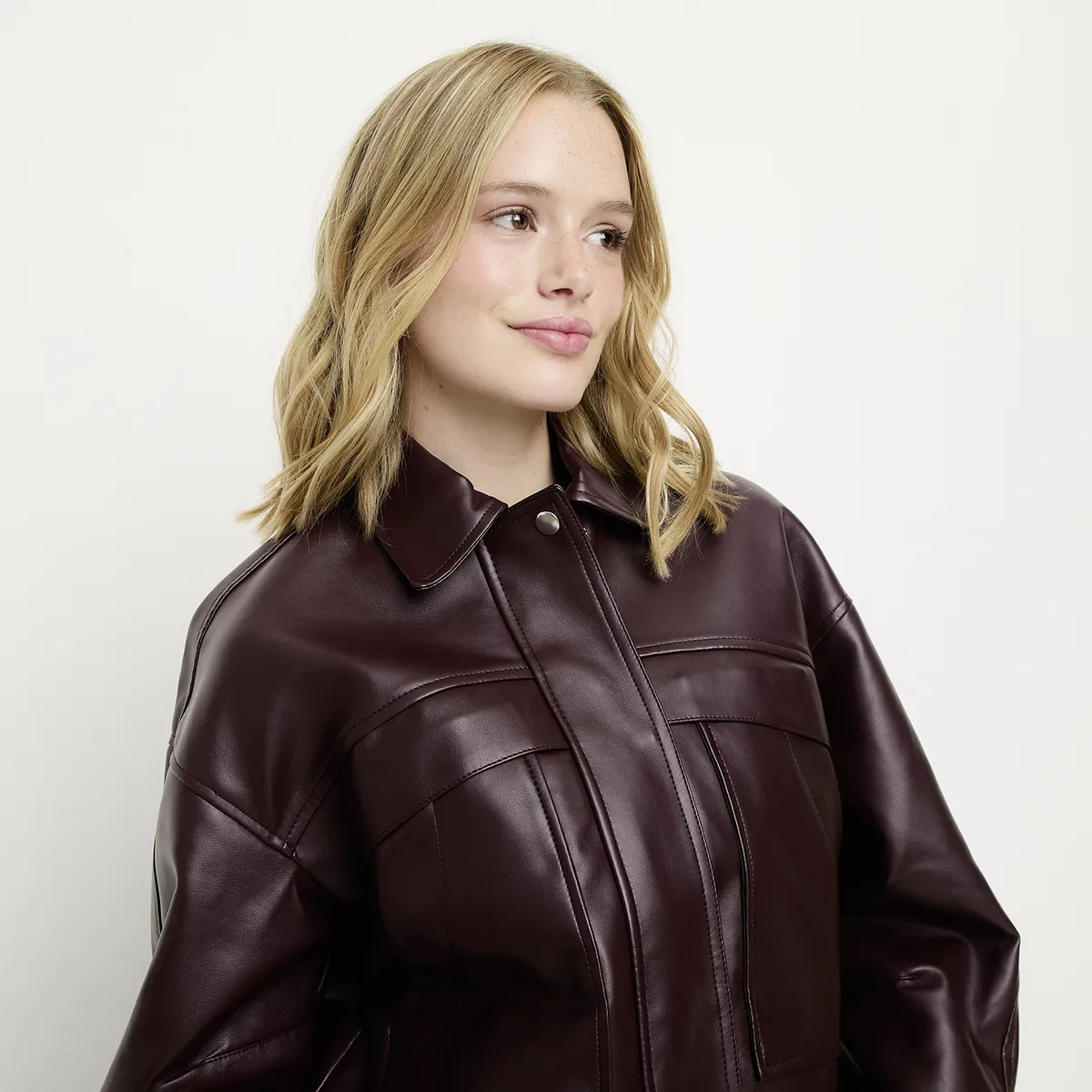 SYBILLA - Chaqueta Cuero Effect Mujer Sybilla