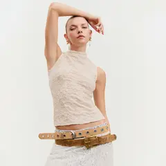 SYBILLA - Polera Encaje Mujer