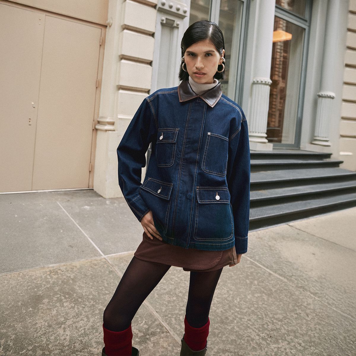 SYBILLA - Chaqueta Mujer Algodón Sybilla