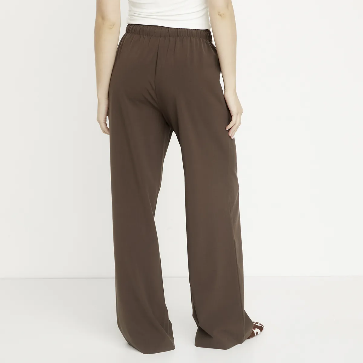 SYBILLA - Pantalón Wide Leg Tiro Alto Mujer Sybilla