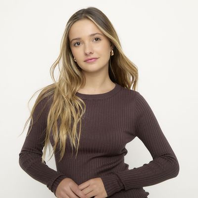 Imagen 2 del producto Sweater Acanalado Mujer Manga Larga Casual