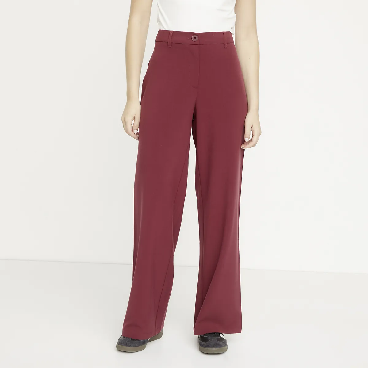 SYBILLA - Pantalón Flare Tiro Medio Mujer Sybilla
