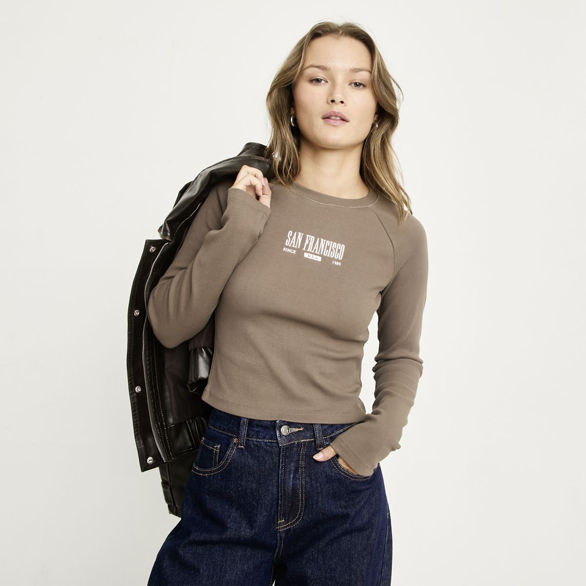 SYBILLA - Polera Mujer Algodón Sybilla